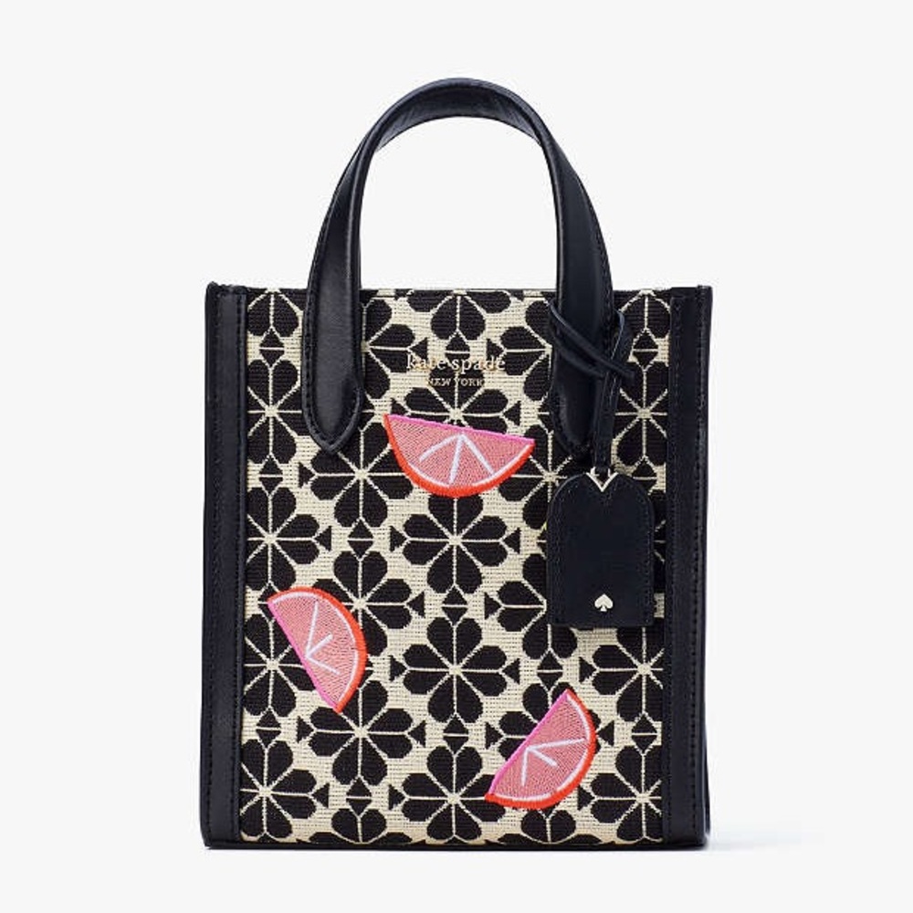 Kate Spade Spade Flower Jacquard Grapefruits Manhattan Mini Tote